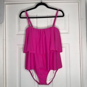 - Hermoza layered ruffled one piece swimsuit